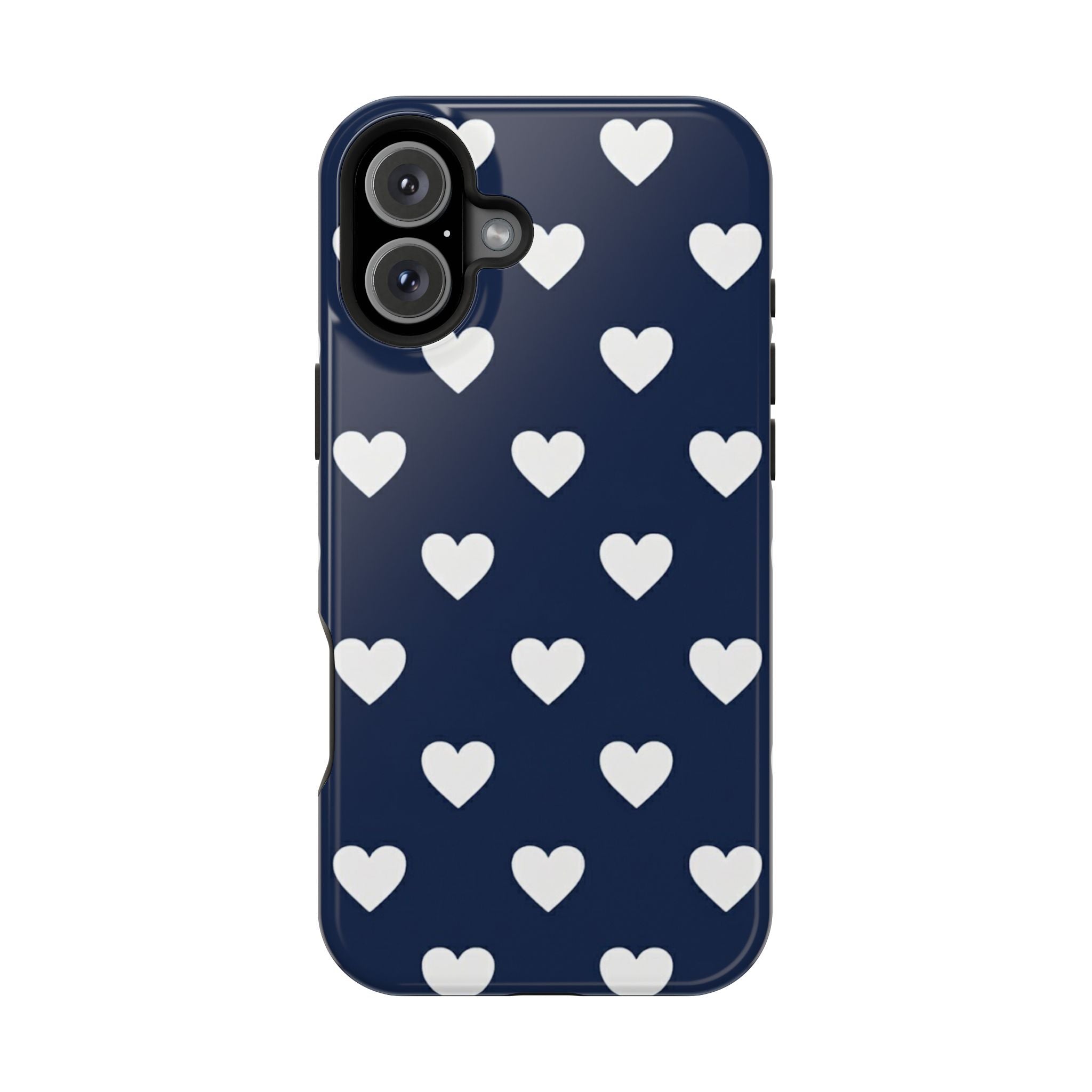 Copy of Impact-Resistant Phone Case — Brown Heart Pattern on Beige