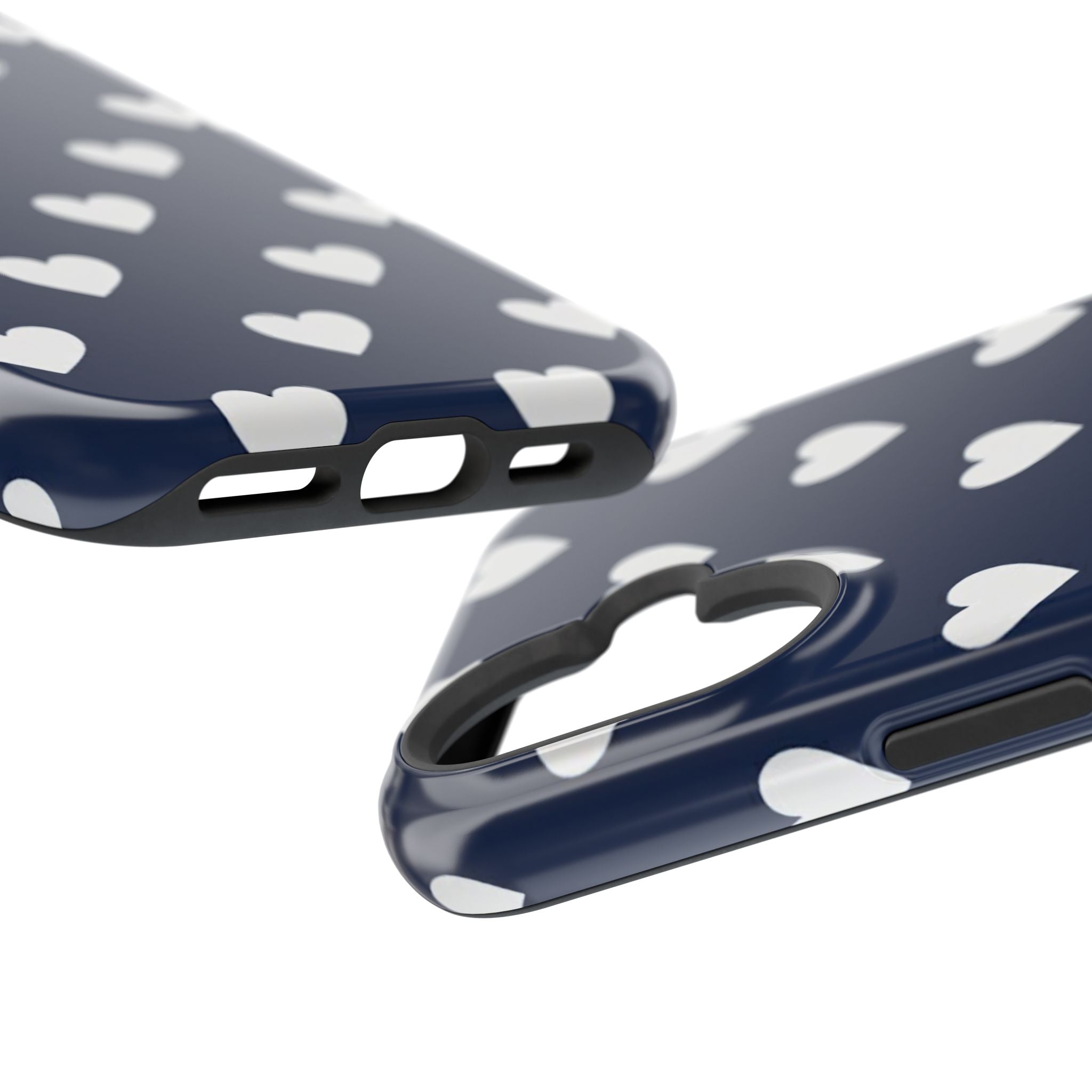 Copy of Impact-Resistant Phone Case — Brown Heart Pattern on Beige