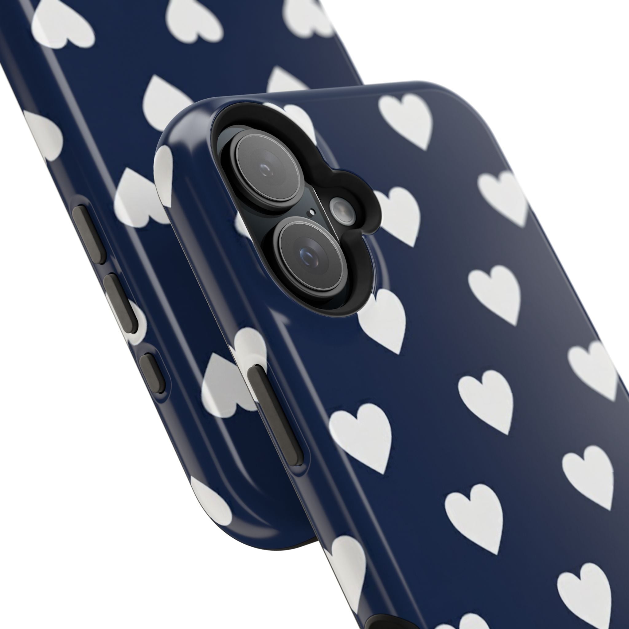 Copy of Impact-Resistant Phone Case — Brown Heart Pattern on Beige