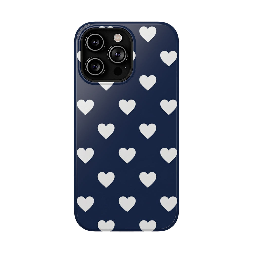Copy of Impact-Resistant Phone Case — Brown Heart Pattern on Beige