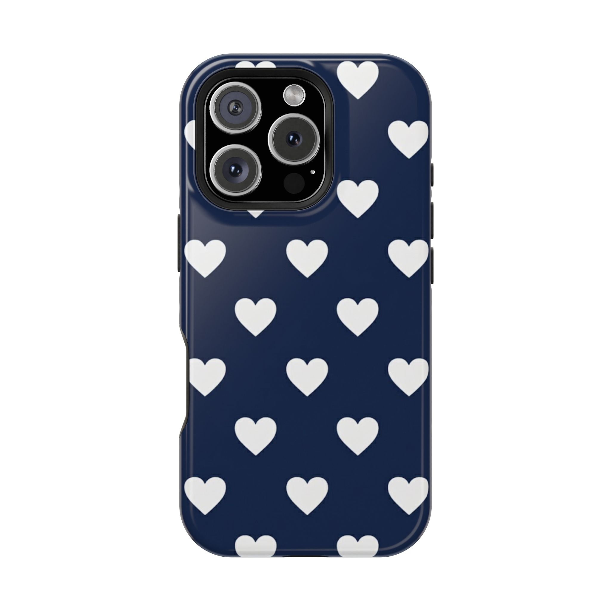 Copy of Impact-Resistant Phone Case — Brown Heart Pattern on Beige
