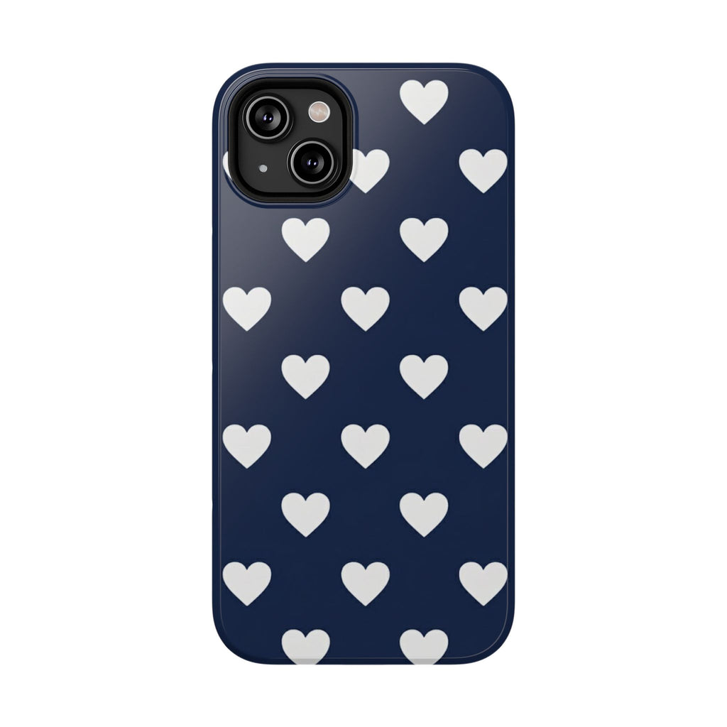 Copy of Impact-Resistant Phone Case — Brown Heart Pattern on Beige