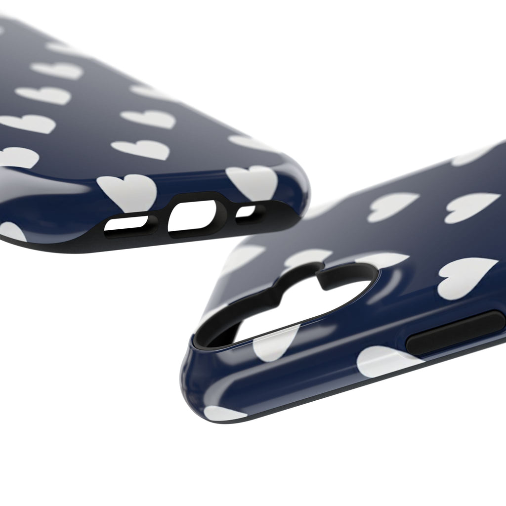 Copy of Impact-Resistant Phone Case — Brown Heart Pattern on Beige