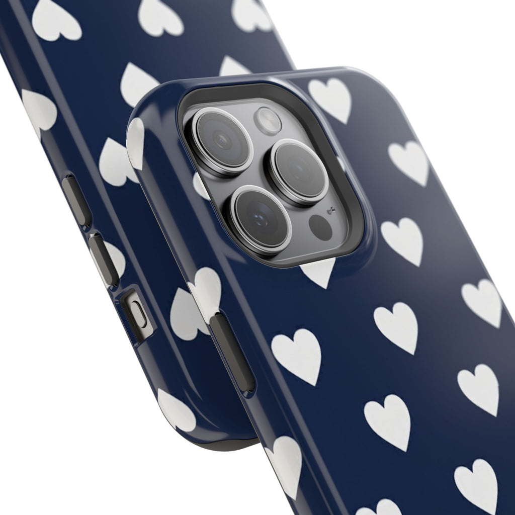 Copy of Impact-Resistant Phone Case — Brown Heart Pattern on Beige