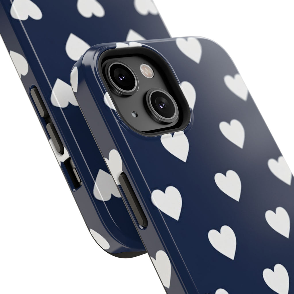 Copy of Impact-Resistant Phone Case — Brown Heart Pattern on Beige