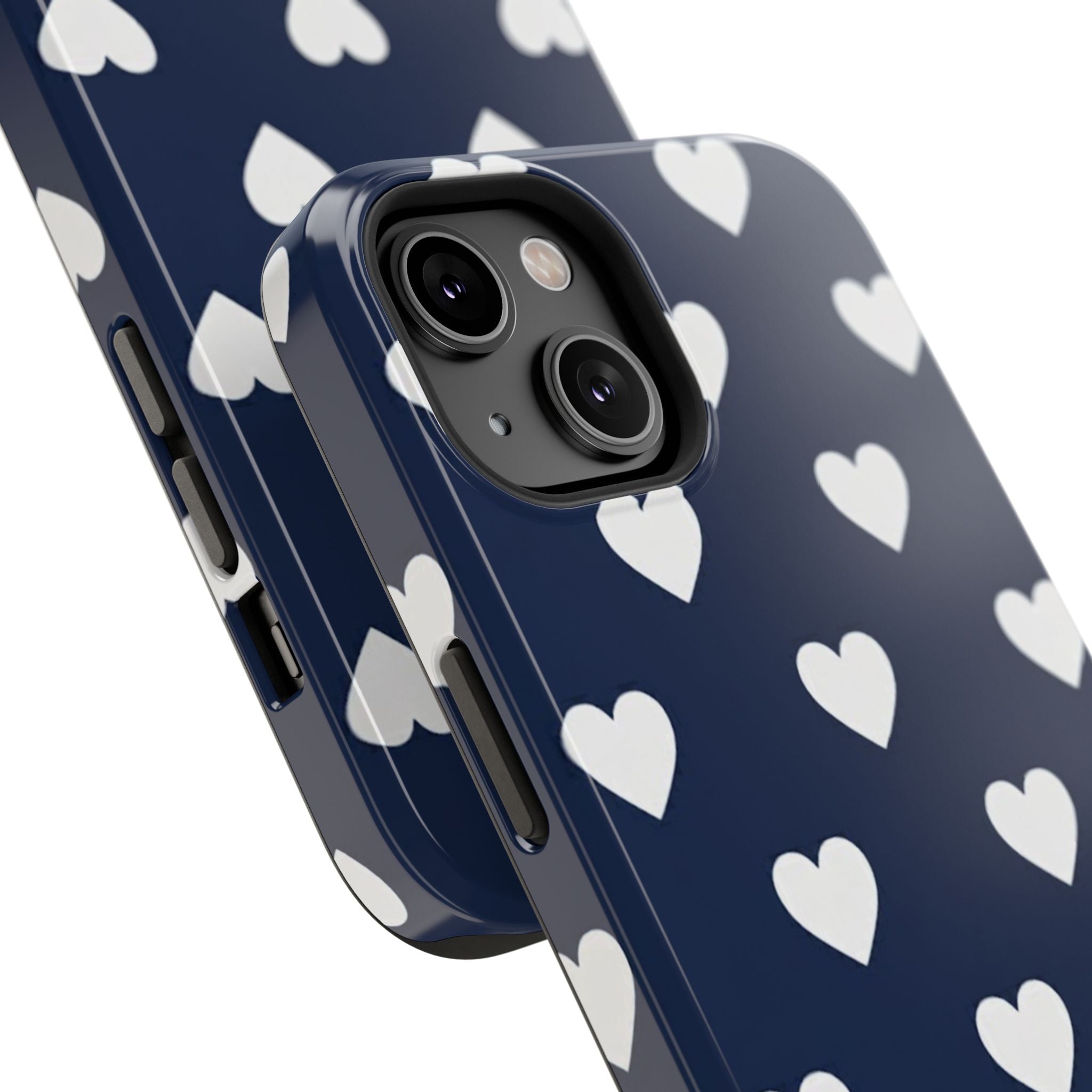 Copy of Impact-Resistant Phone Case — Brown Heart Pattern on Beige