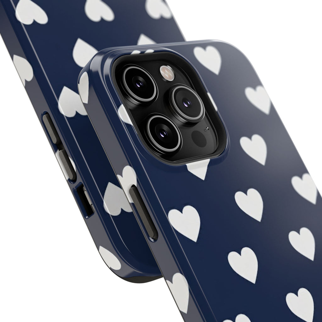 Copy of Impact-Resistant Phone Case — Brown Heart Pattern on Beige