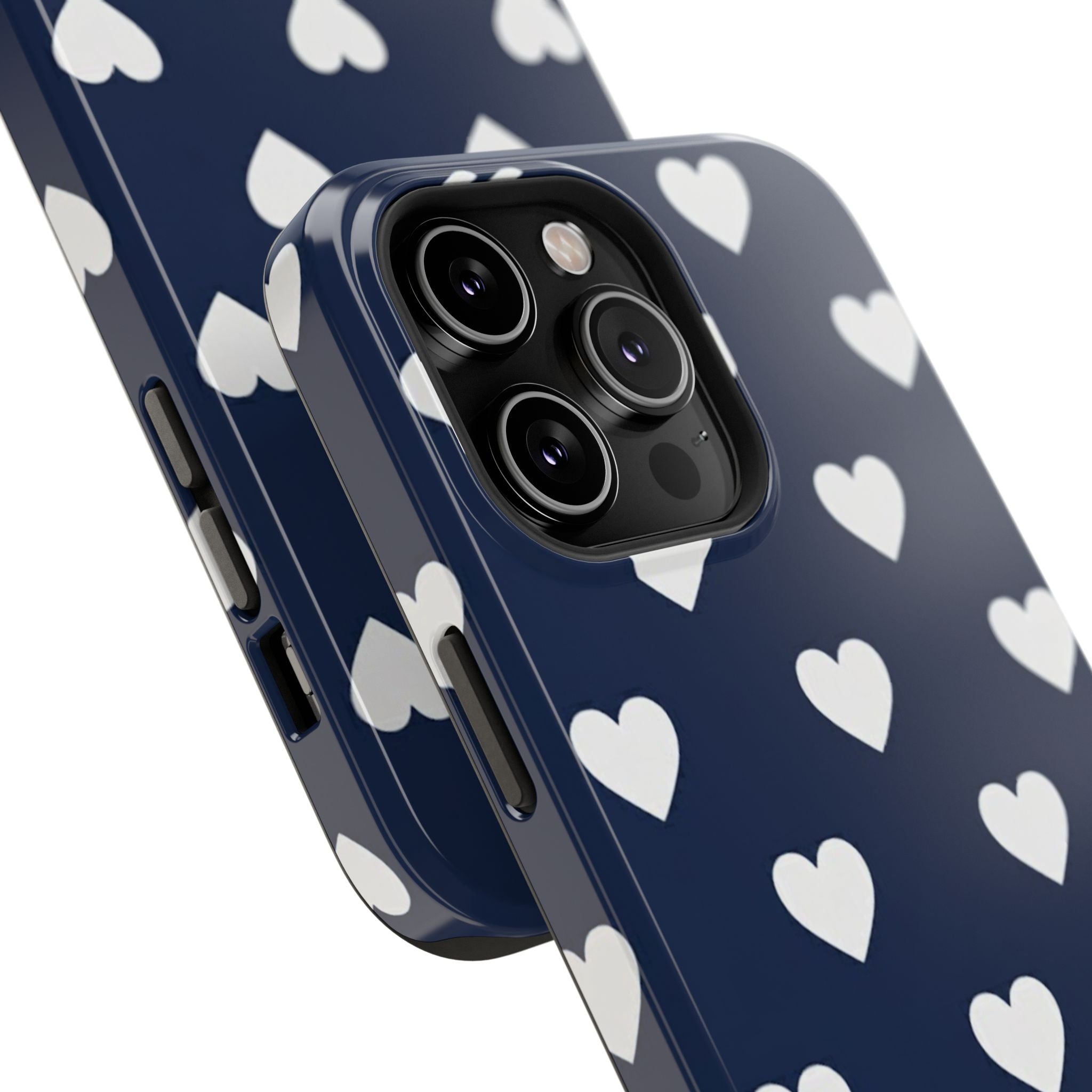 Copy of Impact-Resistant Phone Case — Brown Heart Pattern on Beige