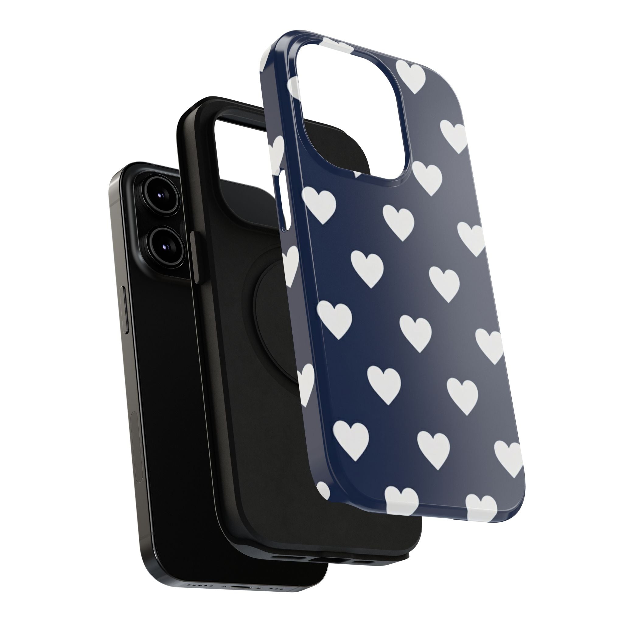 Copy of Impact-Resistant Phone Case — Brown Heart Pattern on Beige