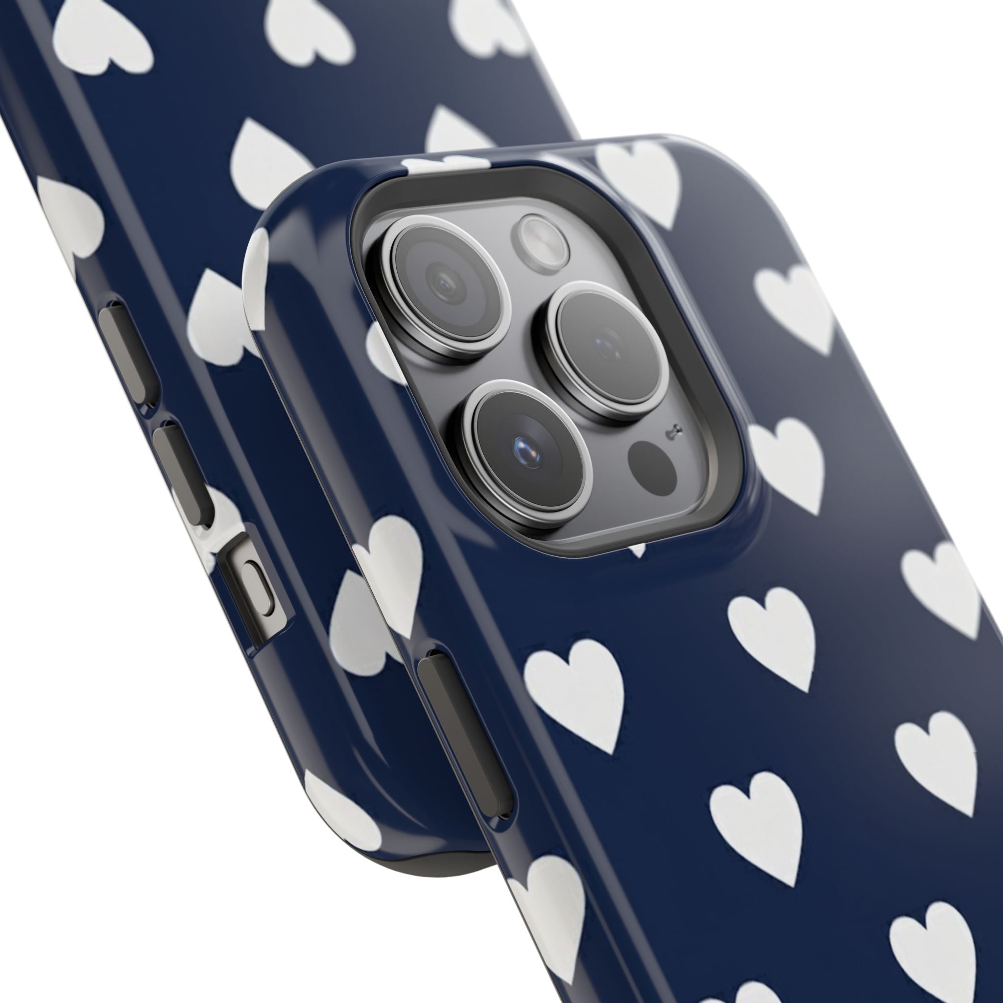 Copy of Impact-Resistant Phone Case — Brown Heart Pattern on Beige