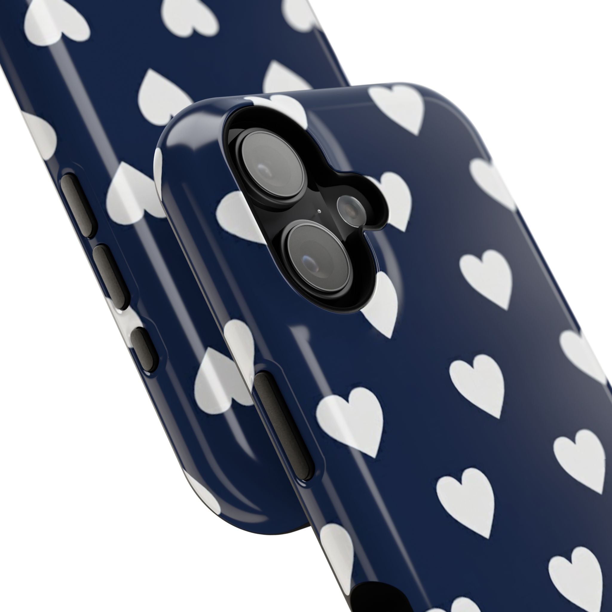 Copy of Impact-Resistant Phone Case — Brown Heart Pattern on Beige