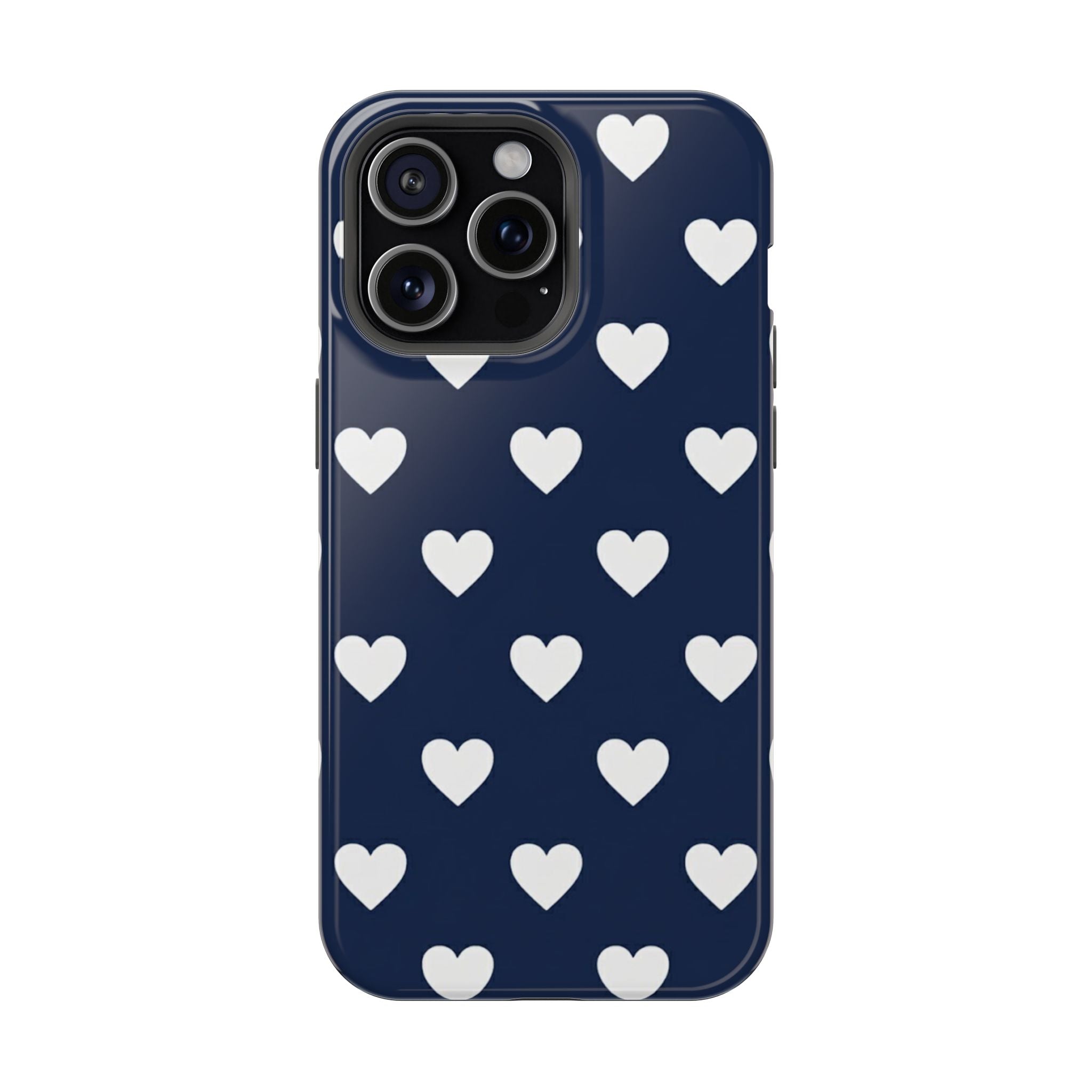 Copy of Impact-Resistant Phone Case — Brown Heart Pattern on Beige