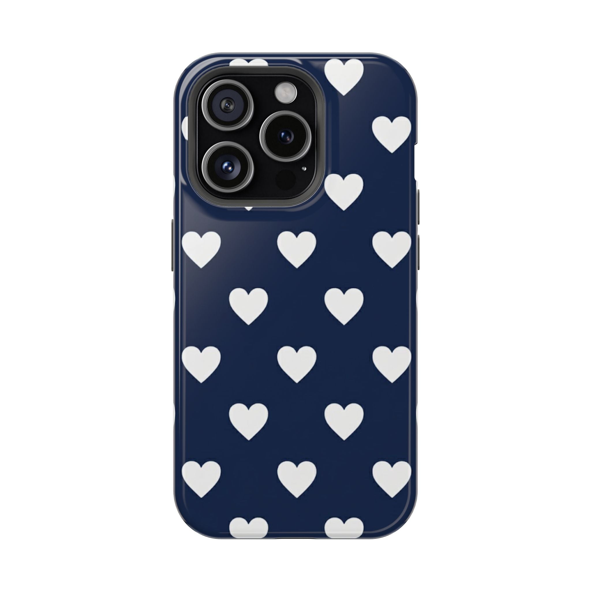 Copy of Impact-Resistant Phone Case — Brown Heart Pattern on Beige