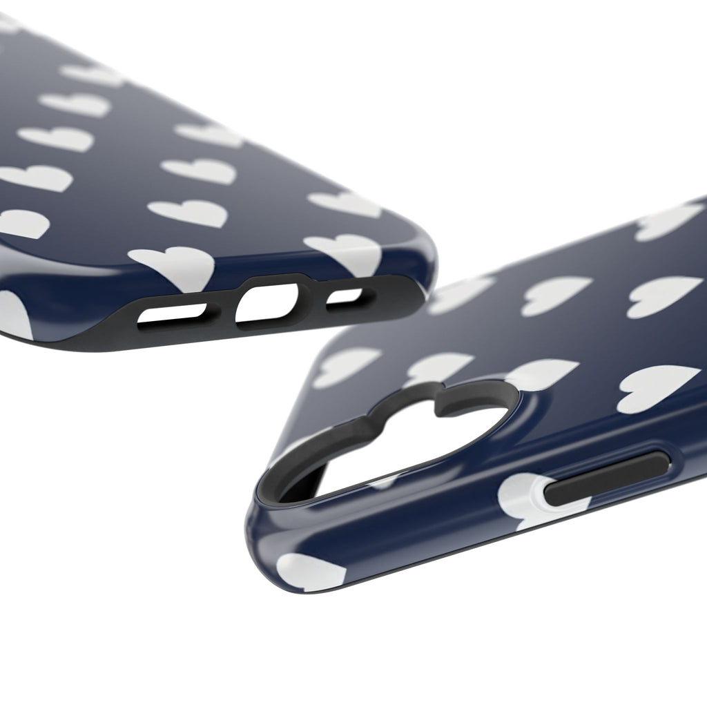 Copy of Impact-Resistant Phone Case — Brown Heart Pattern on Beige