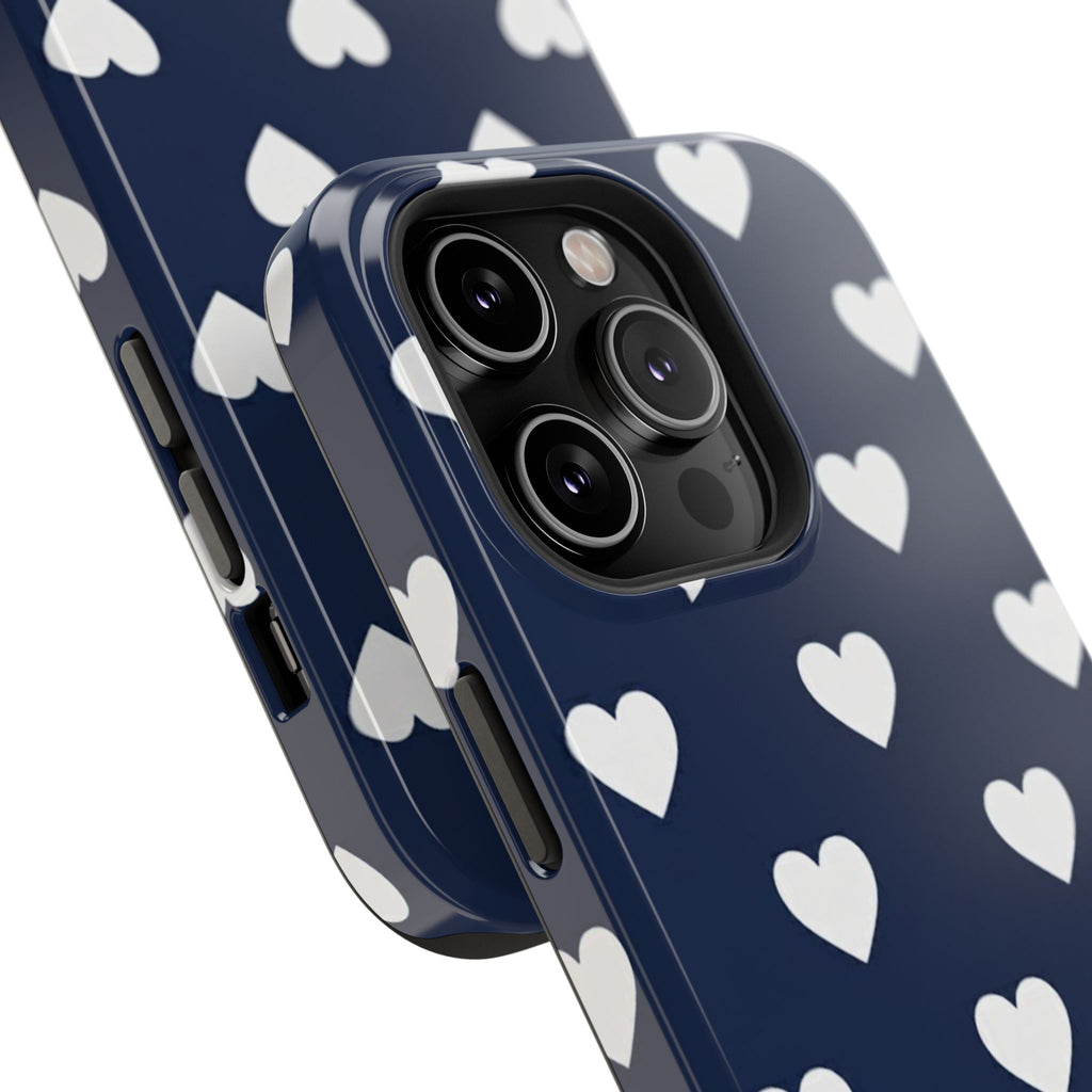 Copy of Impact-Resistant Phone Case — Brown Heart Pattern on Beige