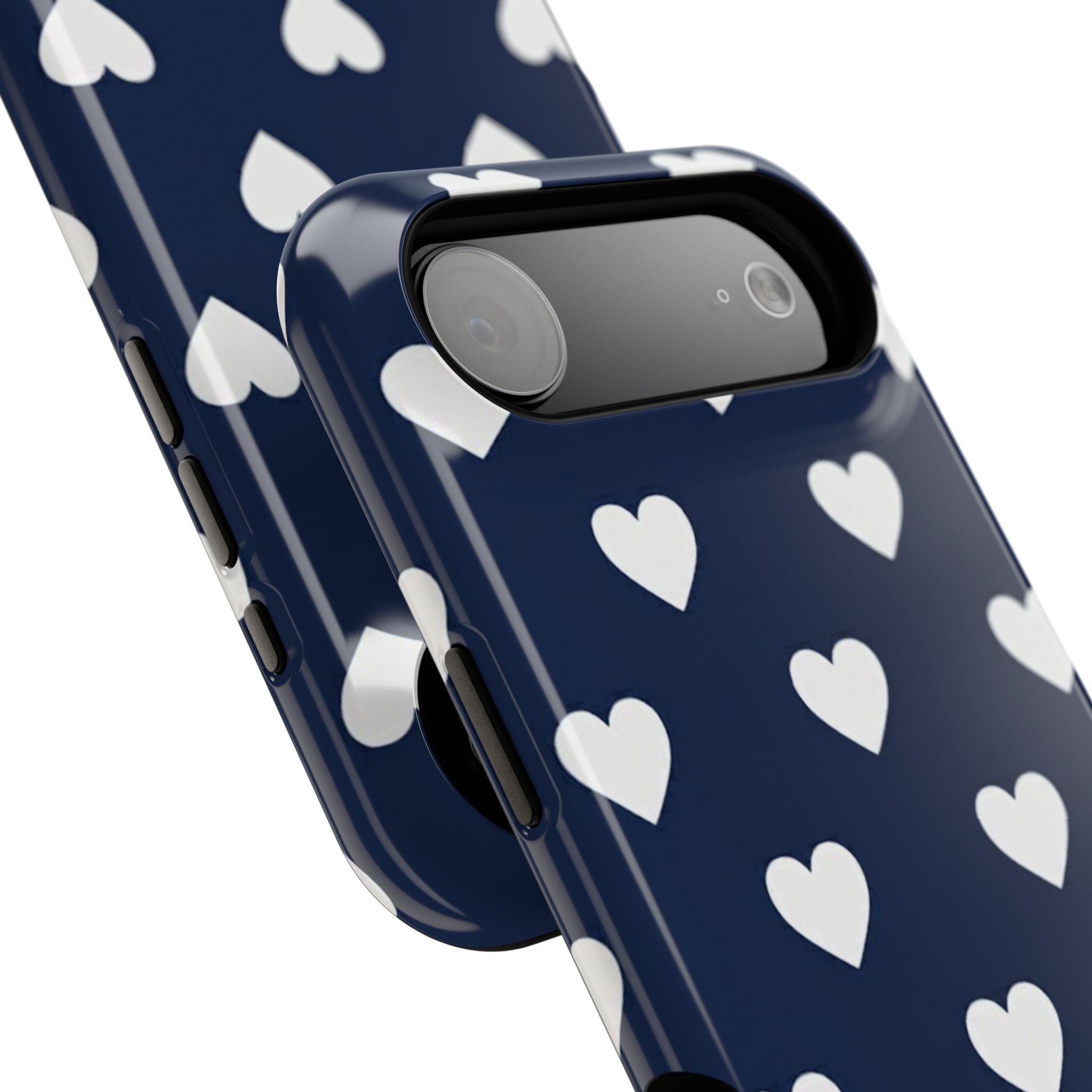 Copy of Impact-Resistant Phone Case — Brown Heart Pattern on Beige