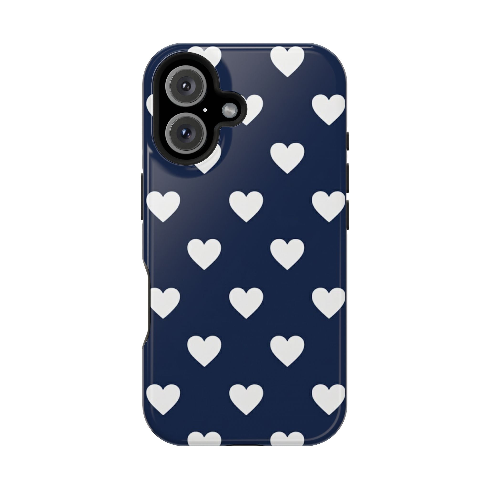 Copy of Impact-Resistant Phone Case — Brown Heart Pattern on Beige