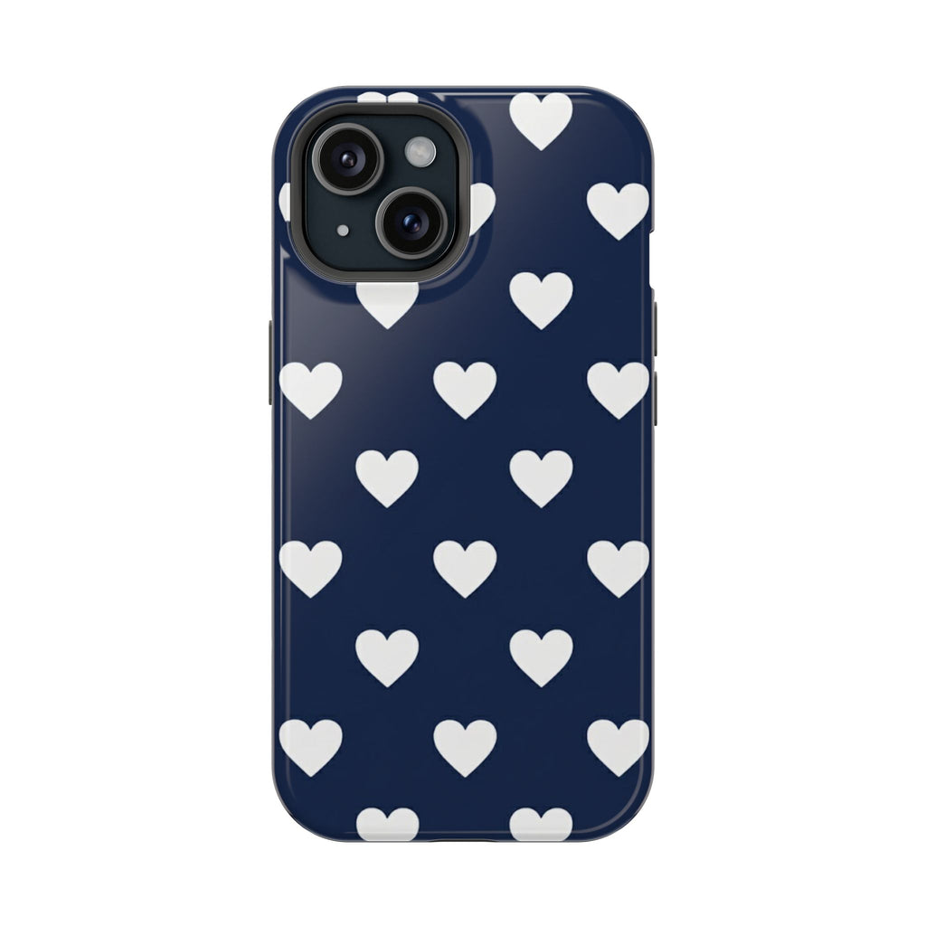 Copy of Impact-Resistant Phone Case — Brown Heart Pattern on Beige