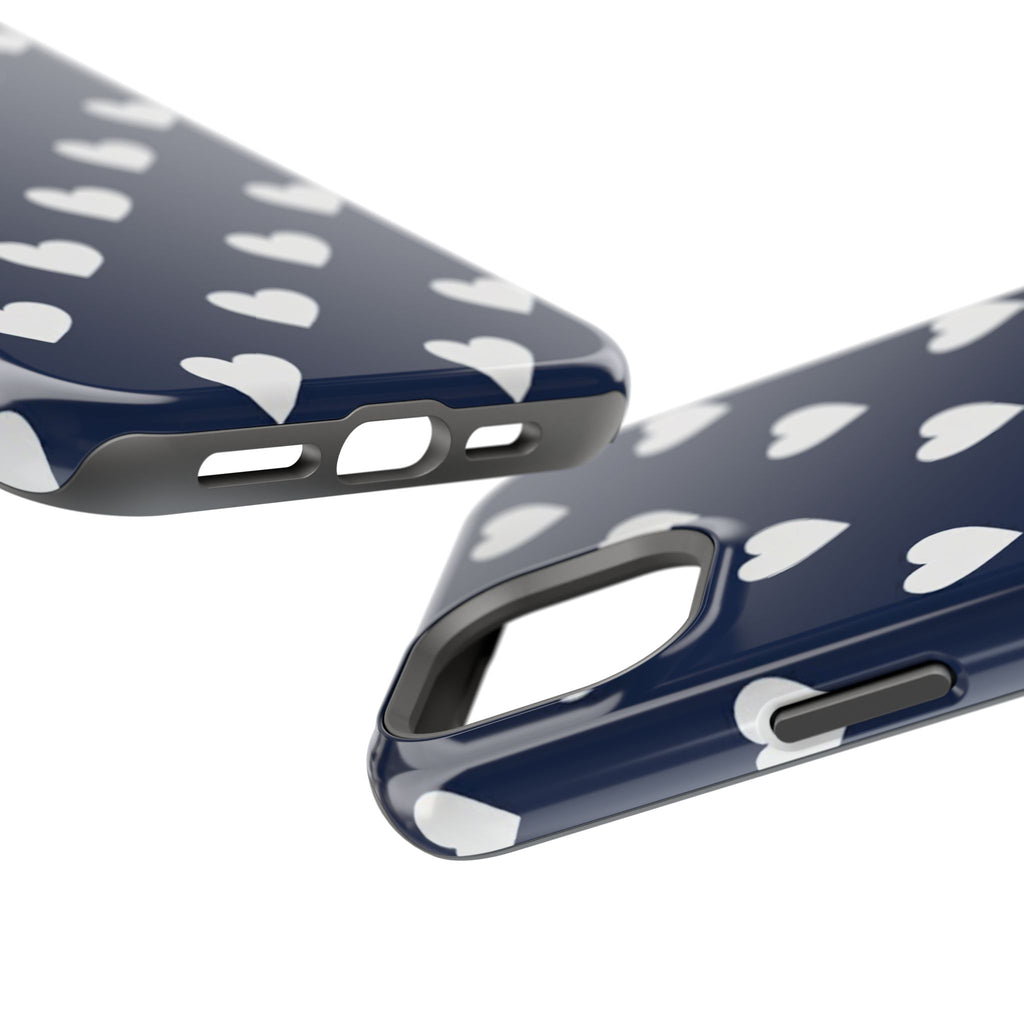 Copy of Impact-Resistant Phone Case — Brown Heart Pattern on Beige