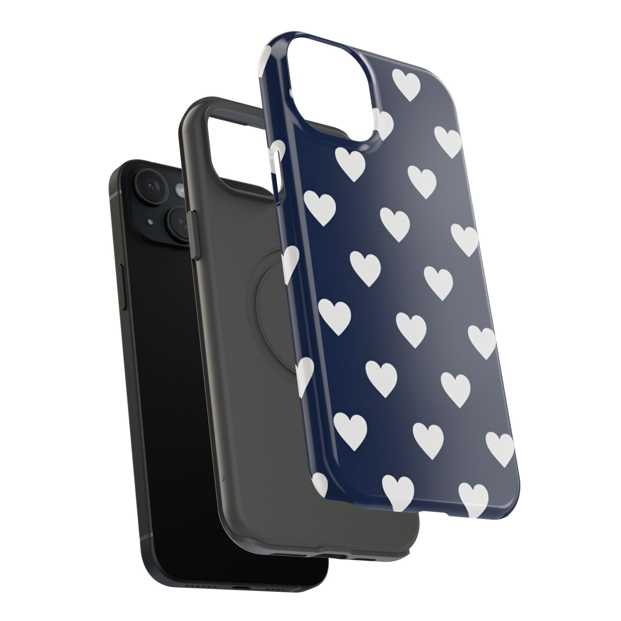 Copy of Impact-Resistant Phone Case — Brown Heart Pattern on Beige