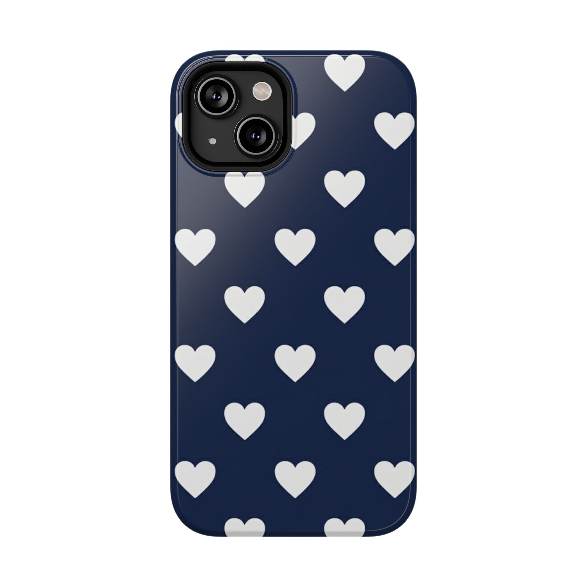 Copy of Impact-Resistant Phone Case — Brown Heart Pattern on Beige