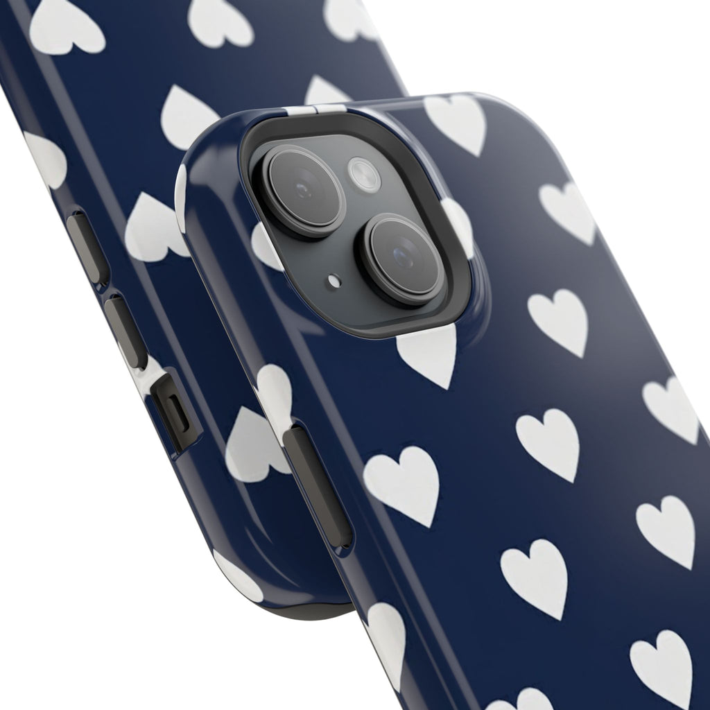 Copy of Impact-Resistant Phone Case — Brown Heart Pattern on Beige