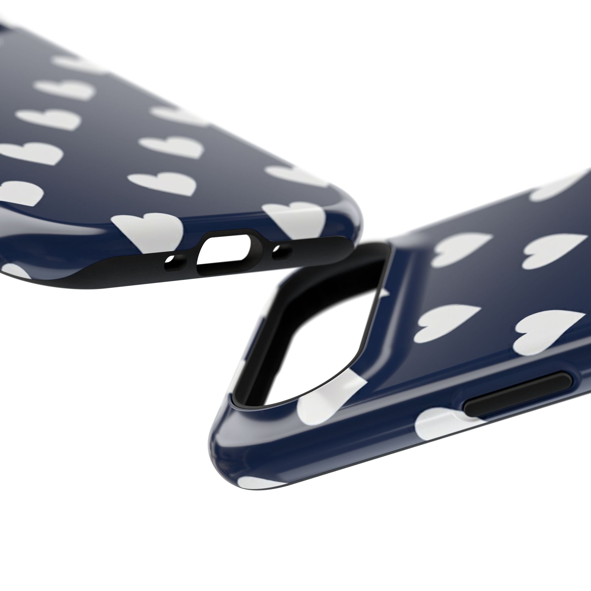 Copy of Impact-Resistant Phone Case — Brown Heart Pattern on Beige