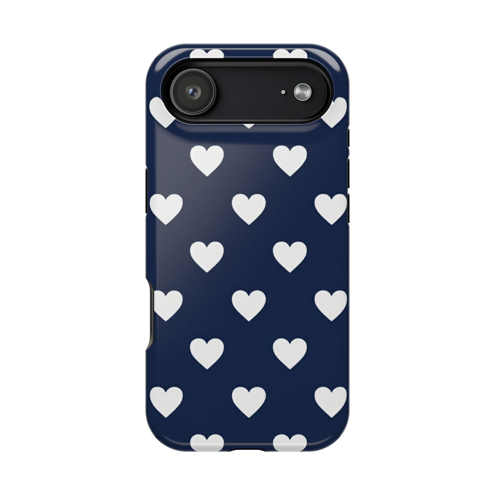 Copy of Impact-Resistant Phone Case — Brown Heart Pattern on Beige