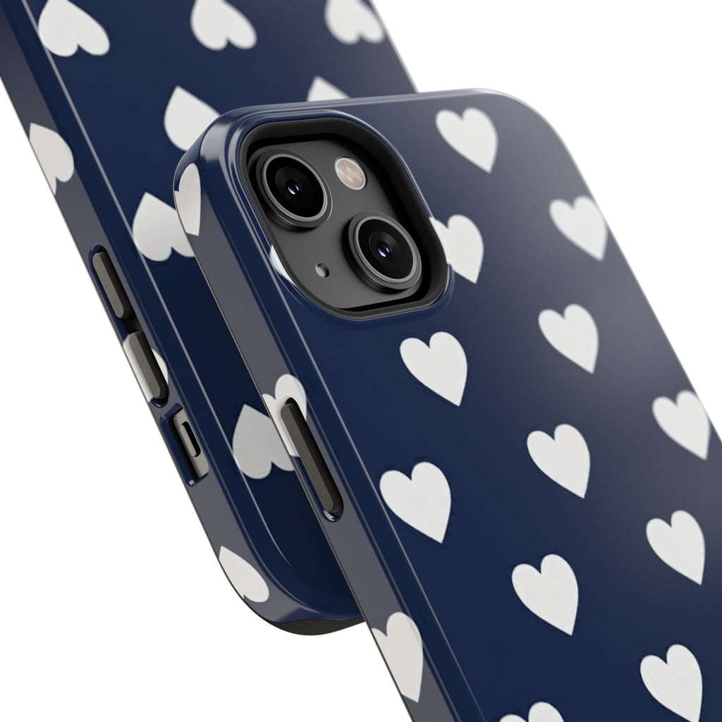 Copy of Impact-Resistant Phone Case — Brown Heart Pattern on Beige