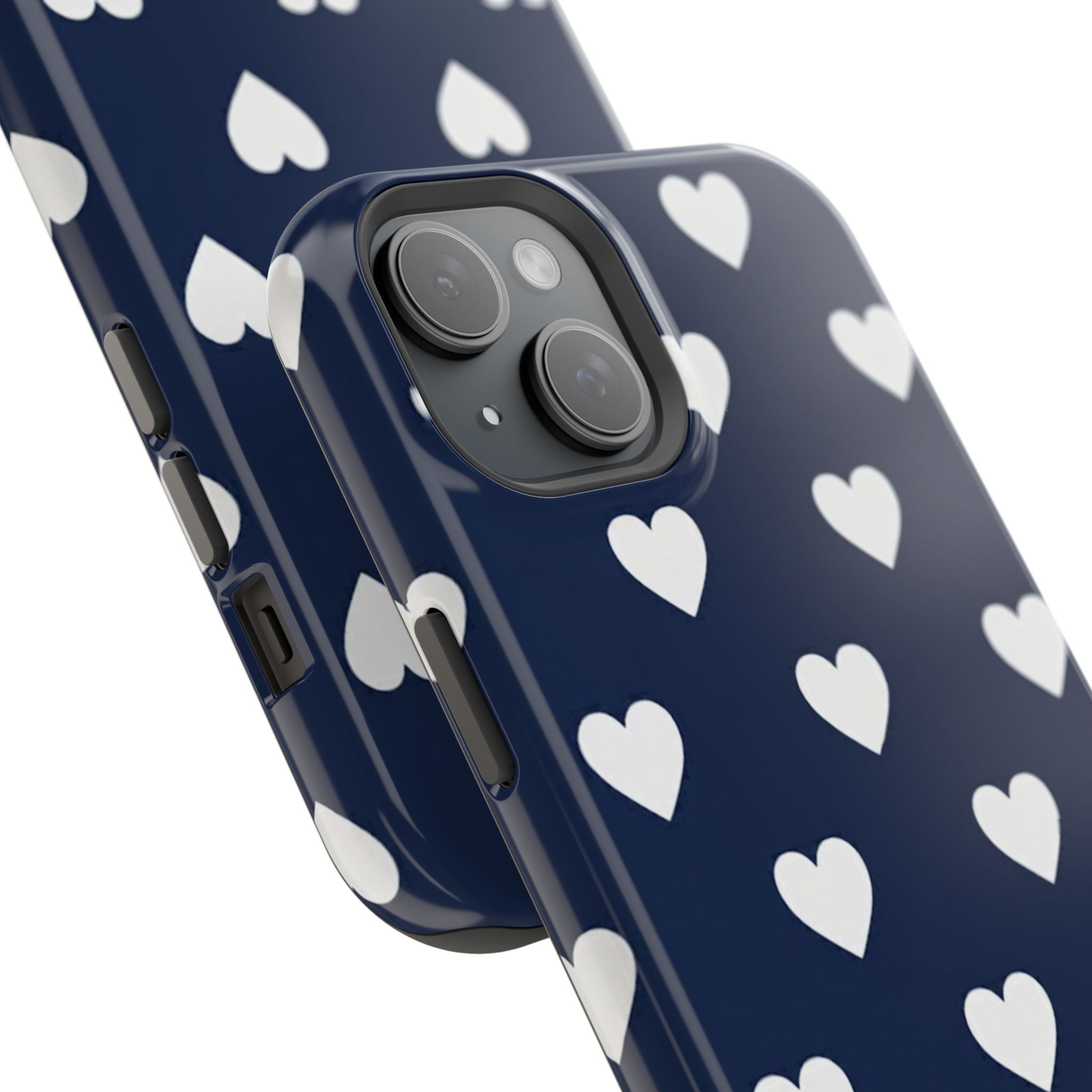 Copy of Impact-Resistant Phone Case — Brown Heart Pattern on Beige
