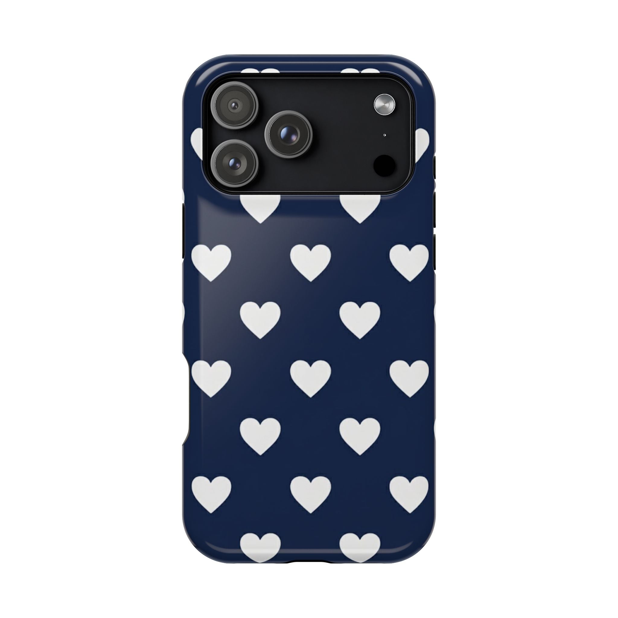 Copy of Impact-Resistant Phone Case — Brown Heart Pattern on Beige