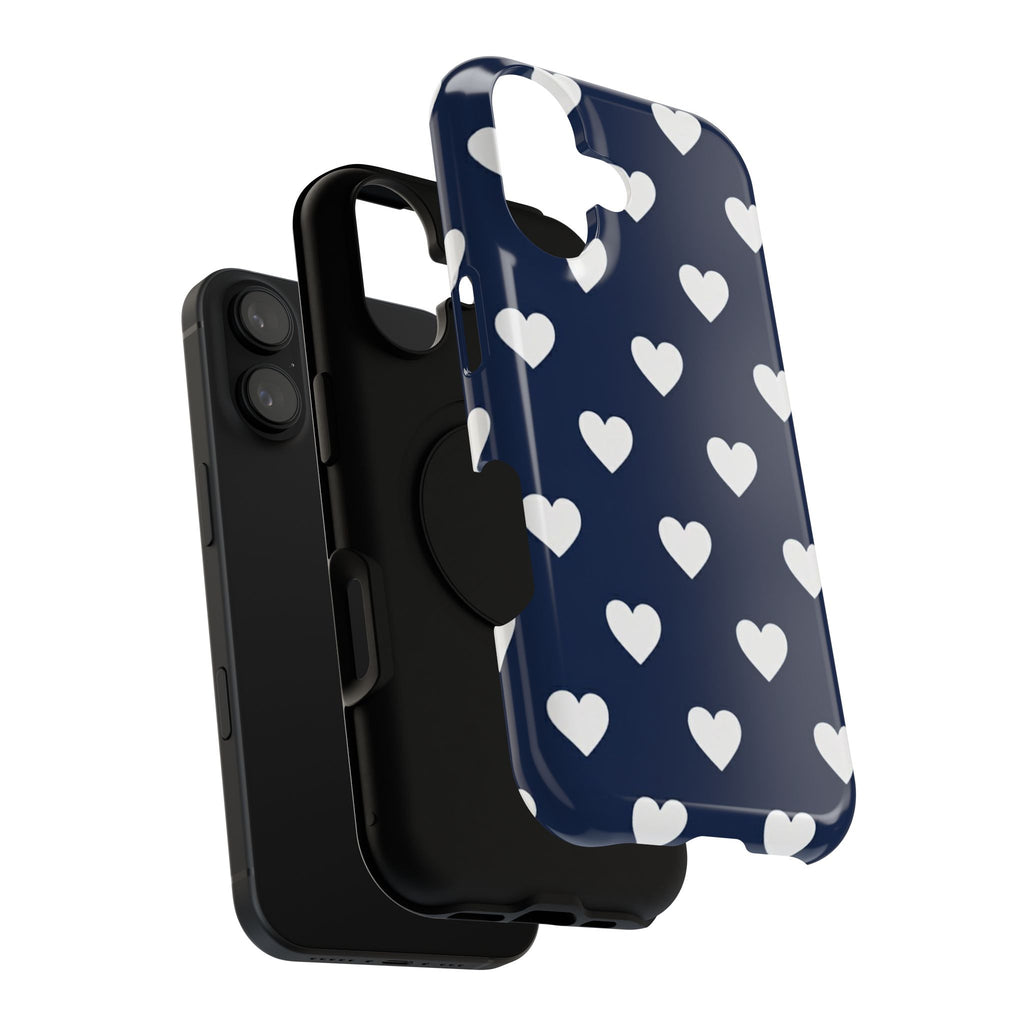 Copy of Impact-Resistant Phone Case — Brown Heart Pattern on Beige