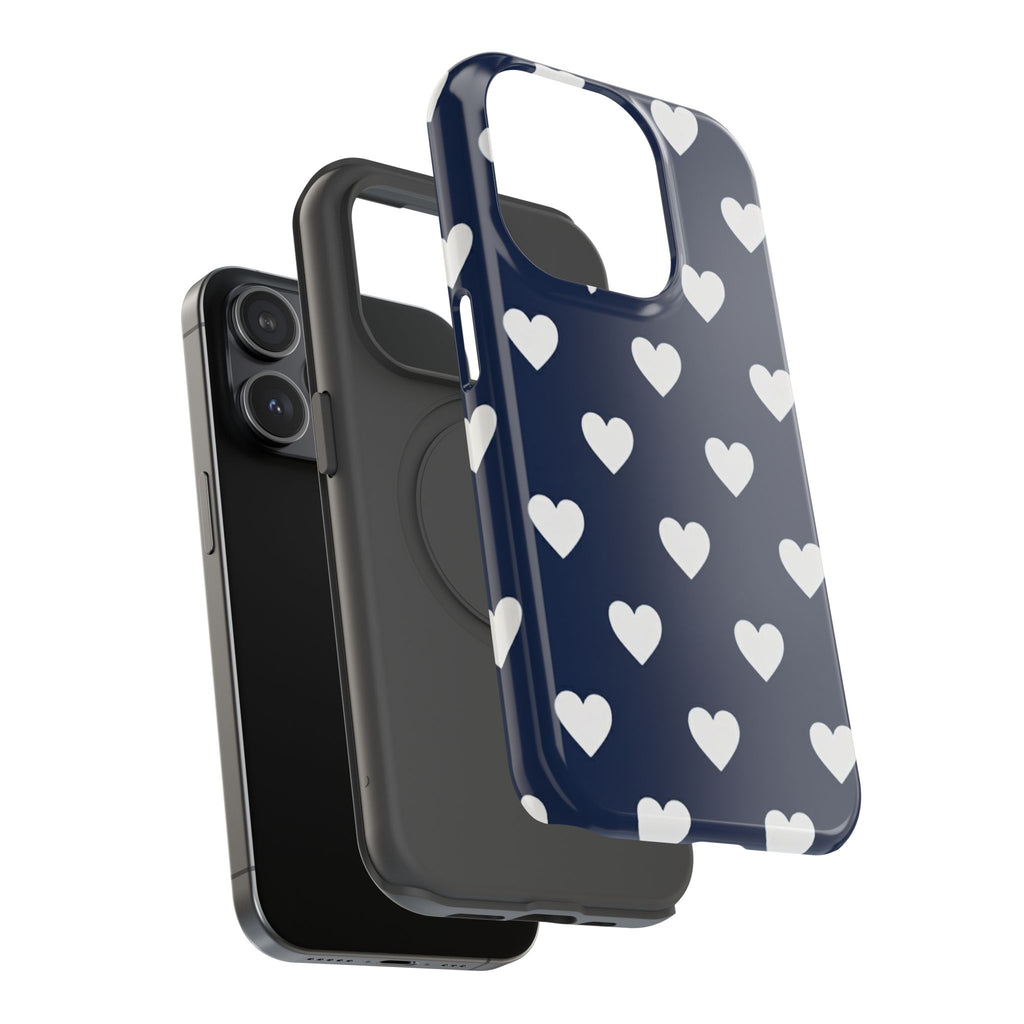 Copy of Impact-Resistant Phone Case — Brown Heart Pattern on Beige