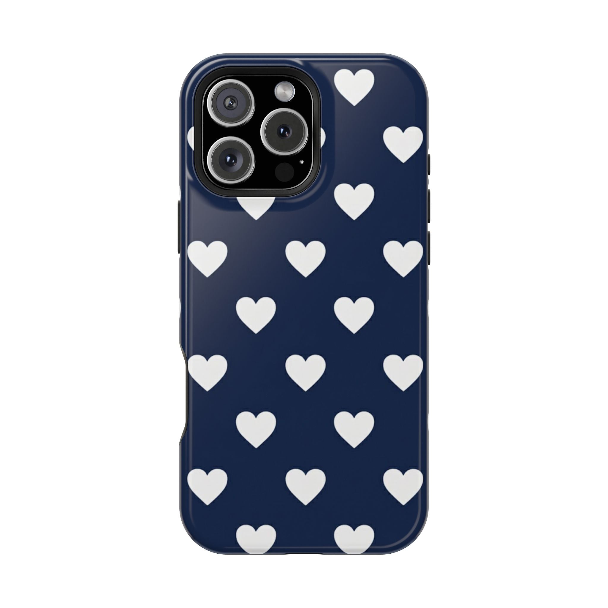 Copy of Impact-Resistant Phone Case — Brown Heart Pattern on Beige
