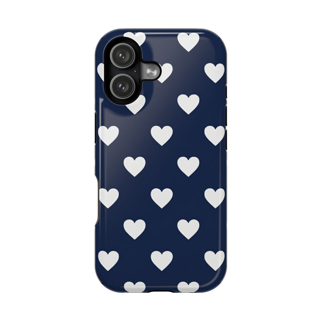 Copy of Impact-Resistant Phone Case — Brown Heart Pattern on Beige